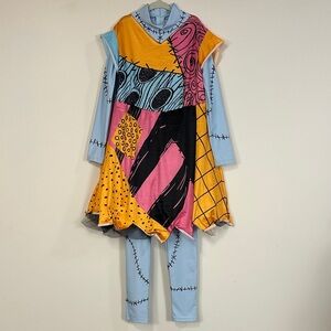 Custom 2 piece Sally costume Nightmare Before Christmas Girls 7-8